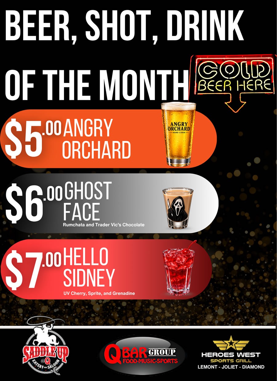 October 2026 Beer, Shot, Drink of the Month