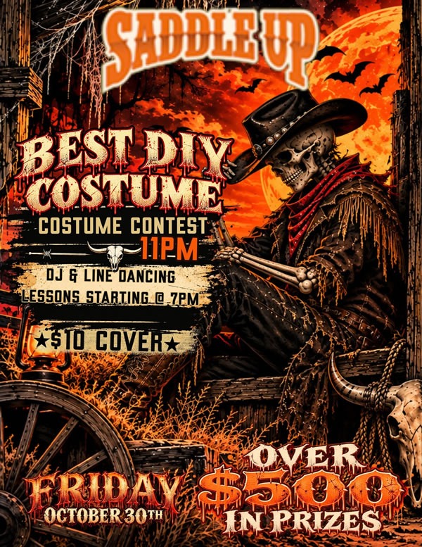 Saddleup Hallowenn Costume Party October 30th